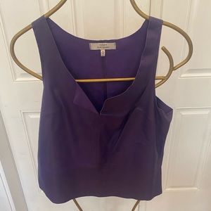 Robert Rodriguez purple leather top